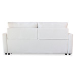 Paris Prix Canapé 3 Places Convertible Bouclette "Zolan" 194cm Écru