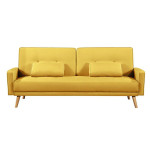 Paris Prix Canapé 3 Places Convertible "Sero" 205cm Jaune