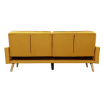 Paris Prix Canapé 3 Places Convertible "Sero" 205cm Jaune