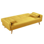 Paris Prix Canapé 3 Places Convertible "Sero" 205cm Jaune