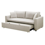 Paris Prix Canapé 3 Places Convertible "Zolan" 194cm Beige