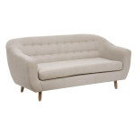 paris prix Canapé 3 Places Design "Rétro" 184cm Beige Lin