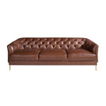 Paris Prix Canapé 3 Places En Cuir "Chester" 233cm Cognac