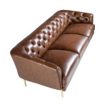 Paris Prix Canapé 3 Places En Cuir "Chester" 233cm Cognac