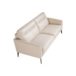 Paris Prix Canapé 3 Places En Cuir "Elmo" 192cm Taupe