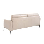 Paris Prix Canapé 3 Places En Cuir "Elmo" 192cm Taupe