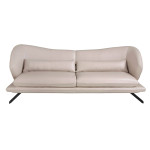 Paris Prix Canapé 3 Places En Cuir "Elvin" 230cm Taupe