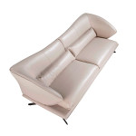 Paris Prix Canapé 3 Places En Cuir "Elvin" 230cm Taupe