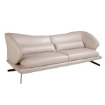paris prix Canapé 3 Places en Cuir "Elvin" 230cm Taupe