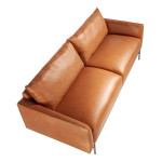 Paris Prix Canapé 3 Places En Cuir "Ivan" 210cm Marron