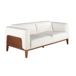 paris prix Canapé 3 Places en Cuir "Marcus" 209cm Blanc