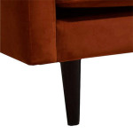 Paris Prix Canapé 3 Places En Velours "Candice" 194cm Ambre