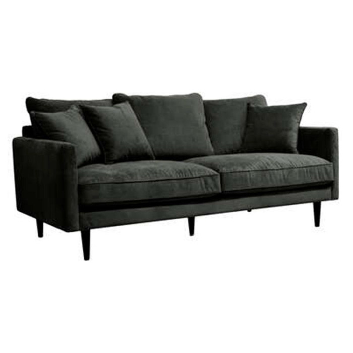 Paris Prix Canapé 3 Places En Velours "Candice" 194cm Gris