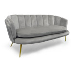 paris prix Canapé 3 Places en Velours "Dabren" 185cm Argent