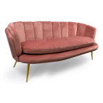 paris prix Canapé 3 Places en Velours "Dabren" 185cm Rose