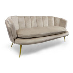 paris prix Canapé 3 Places en Velours "Dabren" 185cm Taupe