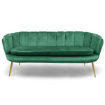 Paris Prix Canapé 3 Places En Velours "Dabren" 185cm Vert