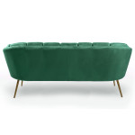 Paris Prix Canapé 3 Places En Velours "Dabren" 185cm Vert