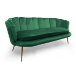 paris prix Canapé 3 Places en Velours "Dabren" 185cm Vert
