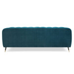 Paris Prix Canapé 3 Places En Velours "Glamour" 198cm Bleu