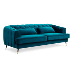 paris prix Canapé 3 Places en Velours "Glamour" 198cm Bleu