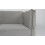 Paris Prix Canapé 3 Places En Velours "Suez" 204cm Argent