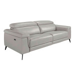 paris prix Canapé 3 Places Relax Cuir "Gerry" 215cm Gris