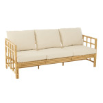 paris prix Canapé 3 Places Rotin & Coussin "Elise" 187cm Naturel