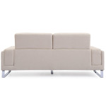 Paris Prix Canapé 3 Places Tissu "Ezekiel" 198cm Beige