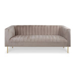 Paris Prix Canapé 3 Places Velours "Taylor" 179cm Taupe