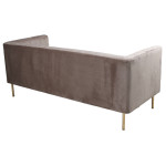 Paris Prix Canapé 3 Places Velours "Taylor" 179cm Taupe