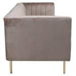 Paris Prix Canapé 3 Places Velours "Taylor" 179cm Taupe