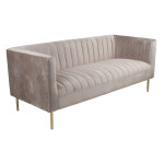 paris prix Canapé 3 places Velours "Taylor" 179cm Taupe
