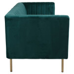 Paris Prix Canapé 3 Places Velours "Taylor" 179cm Vert