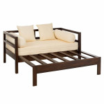 Paris Prix Canapé Banquette En Bois "Gavya" 163cm Brun Foncé