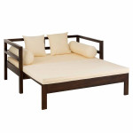 Paris Prix Canapé Banquette En Bois "Gavya" 163cm Brun Foncé