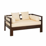 paris prix Canapé Banquette en Bois "Gavya" 163cm Brun Foncé
