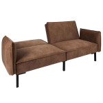Paris Prix Canapé Club Convertible "Minota" 198cm Marron