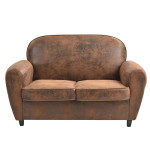 Paris Prix Canapé Club Vintage "Confortable" 139cm Marron