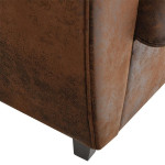 Paris Prix Canapé Club Vintage "Confortable" 139cm Marron