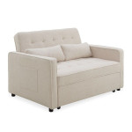 paris prix Canapé Convertible 2 Places Bouclette "Léa" 133cm Beige