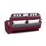 Paris Prix Canapé Convertible 3 Places "Aly" 178cm Bordeaux