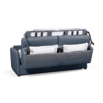 Paris Prix Canapé Convertible 3 Places "Aly" 198cm Bleu Foncé