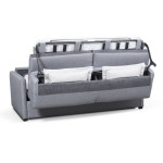 Paris Prix Canapé Convertible 3 Places "Aly" 198cm Gris