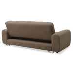 Paris Prix Canapé Convertible 3 Places Bouclette "Trey" 223cm Taupe