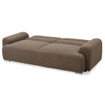 Paris Prix Canapé Convertible 3 Places Bouclette "Trey" 223cm Taupe