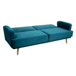 Paris Prix Canapé Convertible 3 Places "Jack" 214cm Bleu Canard