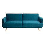 paris prix Canapé Convertible 3 Places "Jack" 214cm Bleu Canard