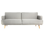Paris Prix Canapé Convertible 3 Places "Jack" 214cm Gris Clair