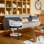 Paris Prix Canapé Convertible 3 Places "Jack" 214cm Gris Clair
